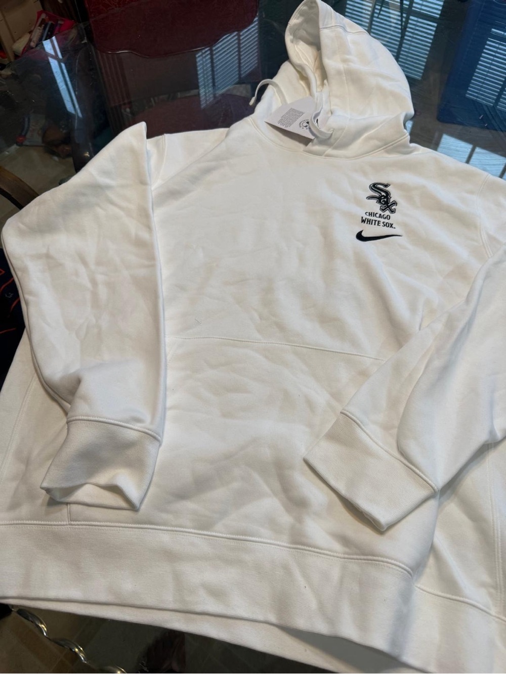Nike White Chicago White Sox Embroidered Logo Hoodie